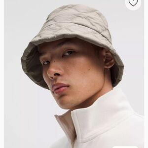 lululemon Unisex Quilted, Fleece-Lined Bucket Hat in Warm Ash Grey